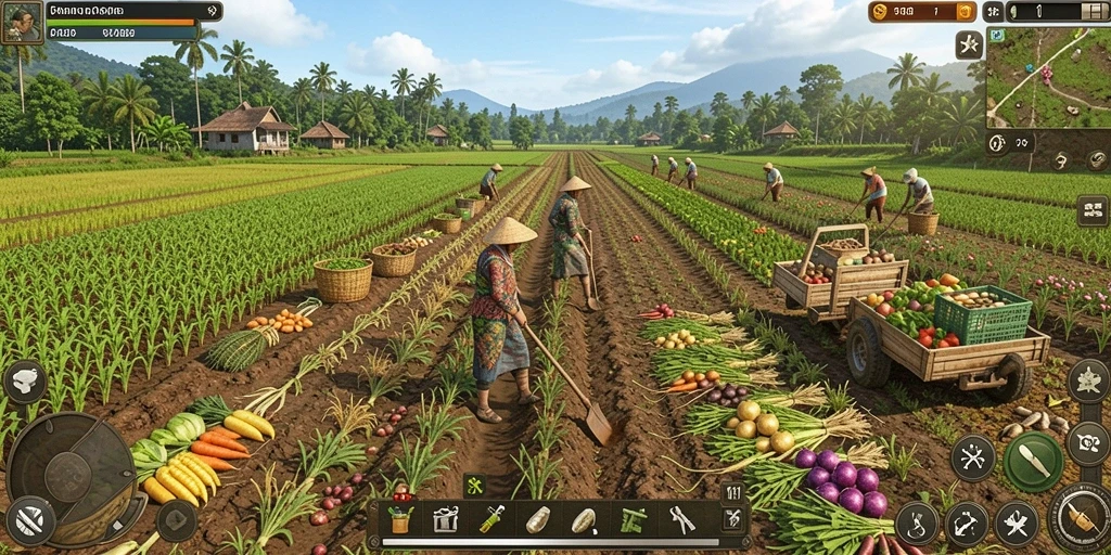 Screenshot dari level yang menantang di 71H.