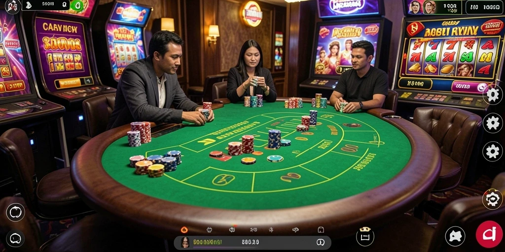 Screenshot yang menampilkan variasi permainan yang tersedia.